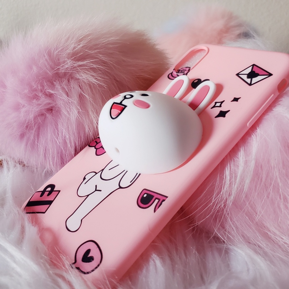 LINE FRIENDS CONY RABBIT PINK IPHONE CASE - Picture 3 of 8